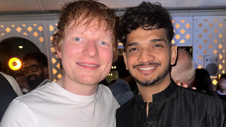 Munawar Faruqui Grins Ear To Ear As He Poses With Ed Sheeran At Kapil Sharma S Party Comedian