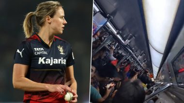 Fans Chant 'RCB, RCB' and 'Perry, Perry' in Delhi Metro After Ellyse Perry Helps Royal Challengers Bangalore Women Enter WPL 2024 Final (Watch Video)