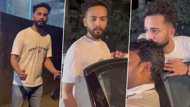 Elvish Yadav Spotted in Mumbai for First Time After Bail; YouTuber Takes Selfies With Fans (Watch Video)