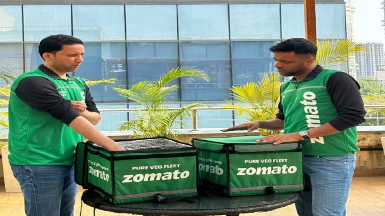 Zomato Launches ‘Pure Veg Mode’: Deepinder Goyal Announces ‘Pure Veg Fleet’ With Vegetarian Riders From Eateries That Don’t Serve Meat