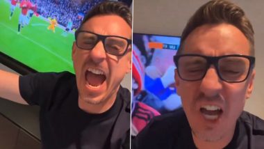 ‘Oh My God…’, Former Manchester United Star Gary Neville’s Wild Reaction After Red Devils Score Winning Goal Against Liverpool To Qualify for FA Cup 2023–24 Semifinals Goes Viral (Watch Video)