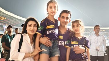 ‘Forever My Champions’ Gautam Gambhir Shares Adorable Picture With Wife Natasha and Kids After KKR’s Win Over RCB in IPL 2024 (See Post)