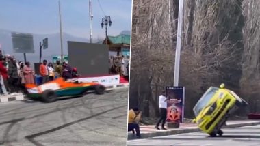 Indian Racing Festival 2024 Takes Place in Srinagar As City Hosts First-Ever Formula-4 Car Racing Event (Watch Video)