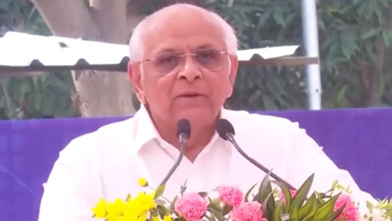 Ahmedabad: Gujarat CM Bhupendra Patel Launches Namo Laxmi and Namo Saraswati Vigyan Sadhana Yojana (Watch Video)