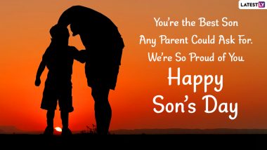 Happy Sons Day 2024 Images & HD Wallpapers for Free Download Online: WhatsApp Stickers, Facebook Quotes and SMS To Celebrate National Sons Day