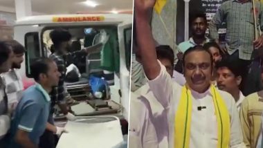 Andhra Pradesh: TDP and YSRCP Workers Clash, Hurl Stones and Bottles at Each Other in Palnadu (Watch Video)