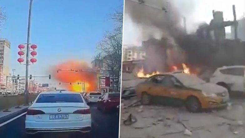 China Restaurant Blast Video: Several Feared Dead After Massive Explosion at Eatery in Yanjiao