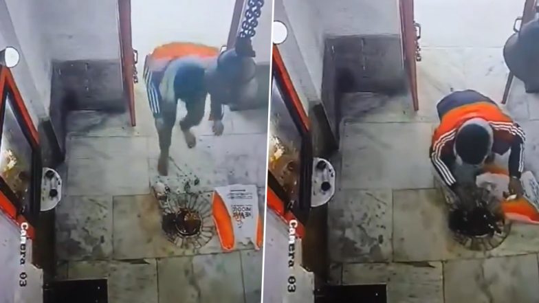 ‘Sanskari Chor’: Man Bows to Temple Idol, Later Steals And Runs Away With It in Uttar Pradesh’s Meerut; Viral Video Surfaces