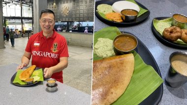 'Stand With Our Friends in India': Singapore Envoy Simon Wong Enjoys Breakfast at Bengaluru's Rameshwaram Cafe Reopened After Blast (See Pics)