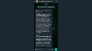 Viksit Bharat Sampark WhatsApp Message: Netizens Receive Letter From PM Narendra Modi on WhatsApp Seeking Feedback and Suggestions