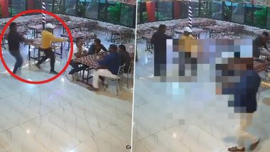 Murder Caught on Camera in Pune: Property Dealer Shot, Hacked to Death at Restaurant in Indapur; Disturbing Video Surfaces