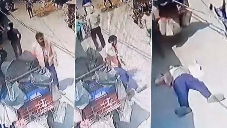 Sudden Death Caught on Camera: 35-Year-Old Man Suddenly Collapses, Dies on Spot in UP's Firozabad; Video Goes Viral