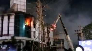 Odisha Fire: Blaze Erupts at a Restaurant in Bhubaneswar, No Casualties Reported (Watch Video)