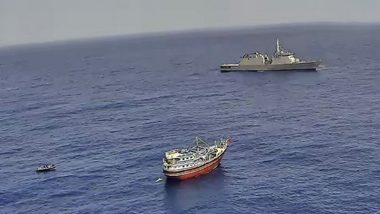 Indian Navy Rescues Hijacked Iranian Fishing Vessel, 23 Pakistani Crew Members from Somali Pirates in Arabian Sea Operation