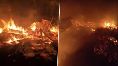 Bhiwandi Fire: Blaze Erupts in Scrap Godown in Maharashtra, Two Fire Tenders Rushed to Spot (Watch Video)