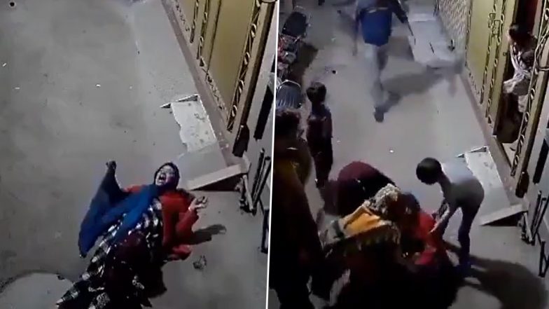 Pakistan Shocker: Woman Critical After Being Pushed Off Building by In-Laws for Not Cooking Chicken Karahi Properly in Lahore, Disturbing CCTV Video Goes Viral