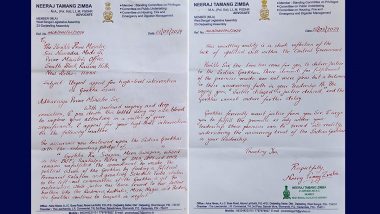 Darjeeling BJP MLA Neeraj Zimba Writes Letter To PM Narendra Modi in Blood To Remind Him of 2014 Poll Promise to Gorkhas (See Pics)