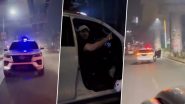 Reckless Driving Caught on Camera in Delhi: Man Removes Car&rsquo;s Number Plate, Performs Dangerous Stunts Along Najafgarh Road; FIR Registered After Video Goes Viral