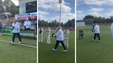 Marais Erasmus Retires From Umpiring in International Cricket, Receives Guard of Honour From New Zealand and Australia Players Ahead of Officiating in Final Test of Career (Watch Video)