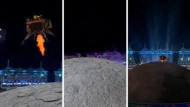 BCCI Celebrates Chandrayaan 3 Success During IPL 2024 Opening Ceremony, AR Video Shows Vikram Lander on Lunar Surface