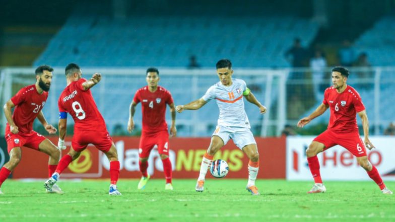 India 1-2 Afghanistan, FIFA World Cup 2026 Qualifiers Result: Sunil Chhetri's Goal in Vain As Blue Tigers Lose At Home