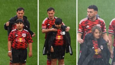 Heartwarming! New York Red Bulls Footballers Give Their Jackets to Children Accompanying Them to Save From Rain, Video Goes Viral