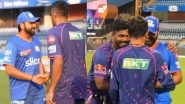 Rohit Sharma Meets Sanju Samson, Ravichandran Ashwin, Yuzvendra Chahal and Other Rajasthan Royals Cricketers Ahead of MI vs RR IPL 2024 Match (Watch Video)