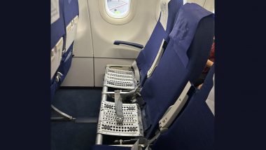 In-Flight Surprise! Woman Posts Photo of Seat Cushion Missing on IndiGo Flight From Bengaluru to Bhopal, Says 'I Do Hope I Land Safely!' (See Pic)