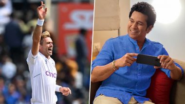 ‘The First Time I Saw…’ Sachin Tendulkar Lauds ‘Simply Magnificent’ James Anderson After England Pacer Completes 700 Wickets in Tests During IND vs ENG 5th Test 2024