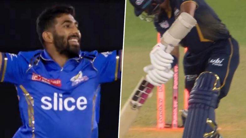 Bowled! Jasprit Bumrah Castles Wriddhiman Saha With Magnificent Yorker During GT vs MI IPL 2024 Match (Watch Video)