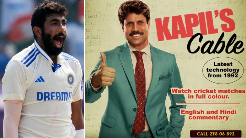 ‘App Ke Zamane Mein Aap Ke Zamane Ki Ad’ Jasprit Bumrah Shares Poster of Old Advertisement Featuring Kapil Dev