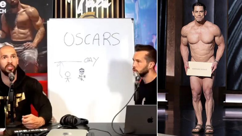 Andrew Tate Calls John Cena's Nude Show at the Oscars 2024 a Cheap Act To 'Satisfy His Gay Paymasters' (Watch Video)