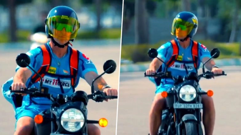 IPL 2024: Lucknow Super Giants Fielding Coach Jonty Rhodes Arrives on Bike for Practice Session (Watch Video)