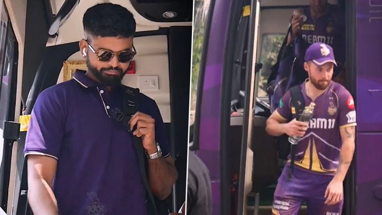 Kolkata Knight Riders Squad Arrives in Bengaluru Ahead of Clash Against RCB in IPL 2024 (Watch Video)