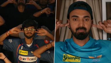 KL Rahul Performs Trademark ‘Shut the Noise’ Celebration With Fans As He Joins Lucknow Super Giants Camp Ahead of IPL 2024 (Watch Video)