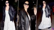 Katrina Kaif Takes Airport Fashion to New Heights With a Dash of Vintage Charm in a Polka Dot Dress Amped Up With a Trendy Oversized Jacket! (View Pics)
