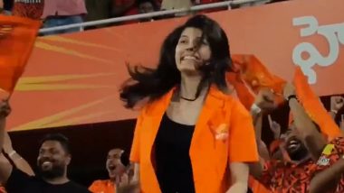 Kavya Maran Jumps in Joy As SRH Create Record of Highest Team Total in IPL With 277/3 Against Mumbai Indians (Watch Video)