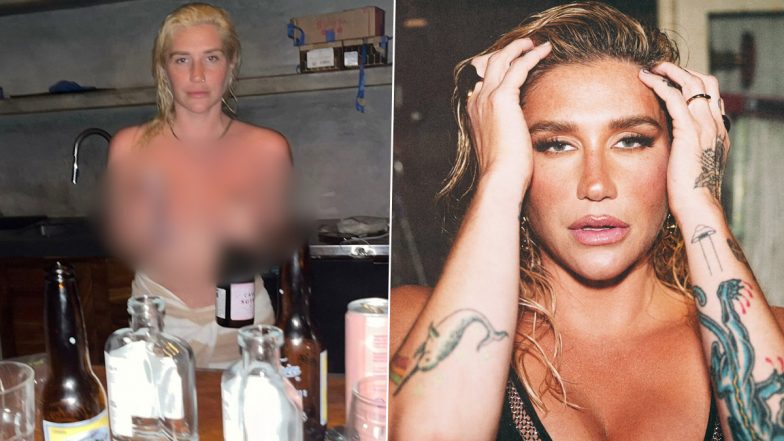 Tik Tok Singer Keshas Topless Social Media Post Goes Viral Captions It Hard To Be Kesha In A