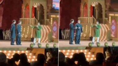 Aamir Khan Tells Salman Khan and Shah Rukh Khan ‘Tera Gaana Nahin Hoga, Mera Gaana Hoga’, Leaves Crowd Chuckling at Anant Ambani-Radhika Merchant’s Pre-Wedding Gala (Watch Video)