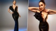 Kiara Advani Stuns in a Deep-Neck Black Bodycon Dress at Anant Ambani and Radhika Merchant&rsquo;s Pre-Wedding Celebrations (View Pics)