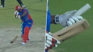 Kieron Pollard&rsquo;s Bat Breaks As He Attempts To Hit Tayyab Abbas&rsquo; Delivery During Karachi Kings vs Lahore Qalandars PSL 2024 Match (Watch Video)