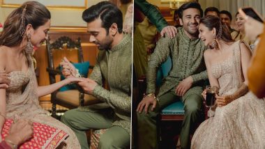 From Pulkit Samrat Applying Mehndi to Kriti Kharbanda to Him Doing Bhangra, These Pictures of the Couple From Their Pre-Wedding Festivities Are Unmissable