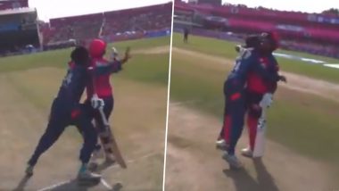 Krunal Pandya Hugs Sanju Samson After Colliding With Him While Attempting a Catch During RR vs LSG IPL 2024 Match, Video Goes Viral