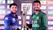 Bangladesh vs Sri Lanka Free Live Streaming Online, 2nd ODI 2024: How To Watch BAN vs SL Cricket Match Live Telecast on TV?