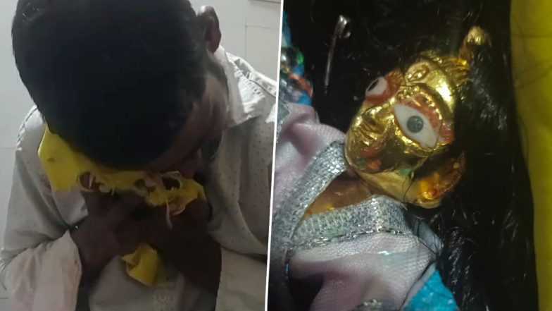 Laddu Gopal Devotee in UP's Shahjahanpur Breaks Down in Tears After Deity Gets 'Injured', Brings Broken Idol to Hospital in Ambulance (See Pics)