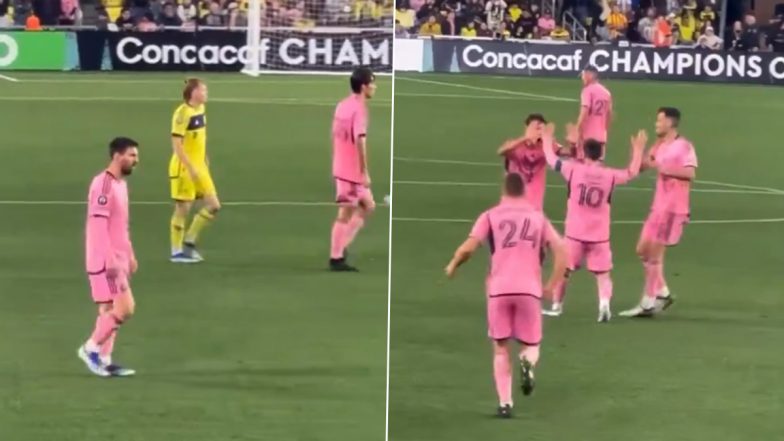 Lionel Messi Scores Goal After Spectators Chant Cristiano Ronaldo’s Name During Inter Miami vs Nashville SC CONCACAF Champions Cup 2024 Match, Video Goes Viral