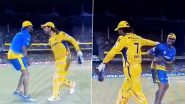 MS Dhoni’s Playful Interaction With Dwayne Bravo After CSK vs GT IPL 2024 Match Goes Viral