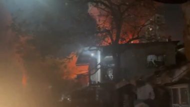 Mumbai Fire: Massive Blaze Erupts in Bombay Talkies Compound in Malad West, No Casualties Reported (Watch Video)