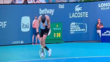 Matteo Berrettini Almost Faints While Executing a Serve Against Andy Murray During Miami Open 2024 (Watch Video)