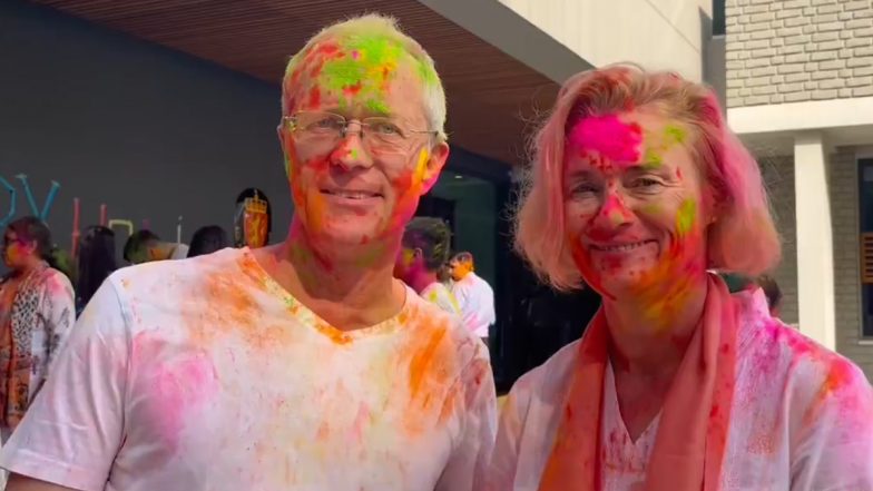 'Bura Na Mano Holi Hai' Norwegian Ambassador to India May-Elin Stener Extends Holi Greetings to People of India (Watch Video)